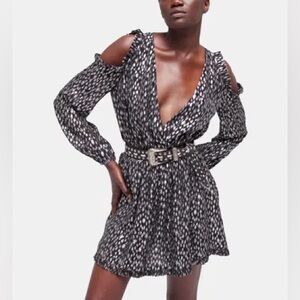 NWT The KOOPLES Sparkling Leopard-print short dress